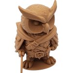 The Rogue Owl Figurine – Stealth Fantasy Owl with Cloak, Dagger & Light Armor – Owls & Dragons Collection – Paintable Display Miniature