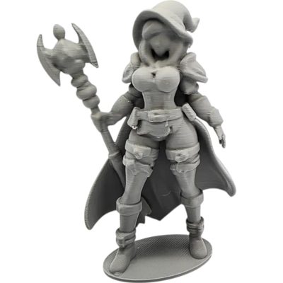 Fantasy Sorceress Figurine with Staff – Arcane Mage Bust for RPG Display & Collector Shelves – 3D Printed in Canada — 3D Printed Collectible by 3DCentral