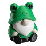 Frog Gnome Figurine – Cute Green Gnome with Frog Hat for Shelf Decor, Fairy Garden, or Desktop Display – Funny 3D Printed Collectible for Adults & Teens