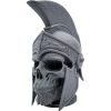 Ancient Warrior Skull Sculpture – Armored Helmet Skull Bust with Pedestal Base, Gothic Medieval Decor for Shelf or Display – 3D Printed in Canada — 3D Printed Collectible by 3DCentral