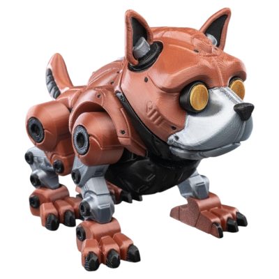 Dogobot Mecha Figurine with Hidden Pilot – Robotic Desk Fidget for Teens & Adults – Stress Relief & Collectible – 3D Printed in Canada — 3D Printed Collectible by 3DCentral