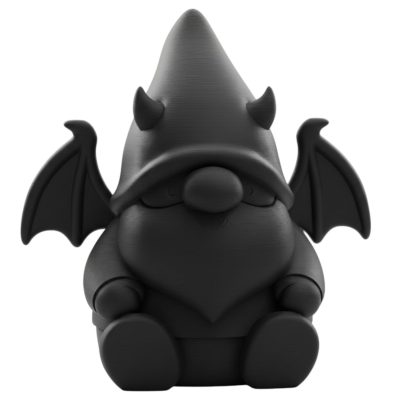 Gargoyle Gnome Figurine – Gothic Garden Decor with Devil Horns & Bat Wings – Fantasy Creature Shelf Sitter for Home, Office or DND Display – 3D Printed in Canada — 3D Printed Collectible by 3DCentral