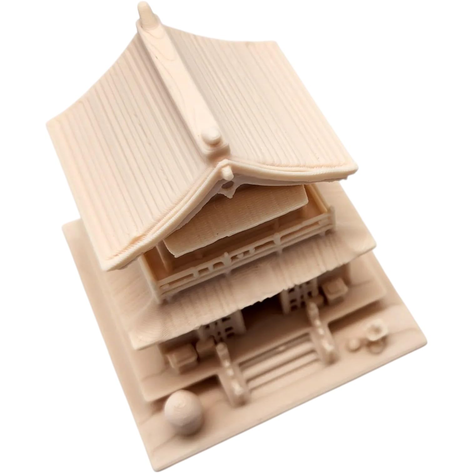 Japanese-Style House Miniature – Traditional Two-Story Terrain Model for RPG, Dioramas, or Zen Display – Curved Roof Architecture – 3D Printed in Canada — 3D Printed Collectible by 3DCentral