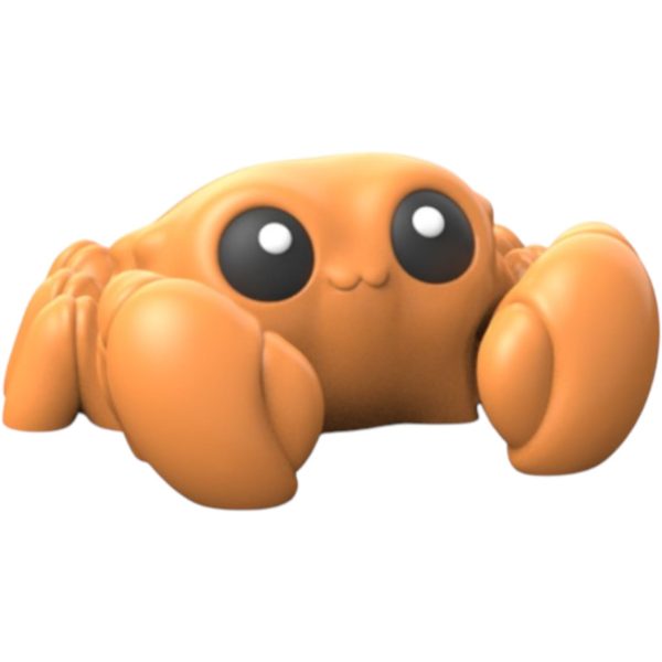 Cute Articulated Crab Figurine with Big Eyes