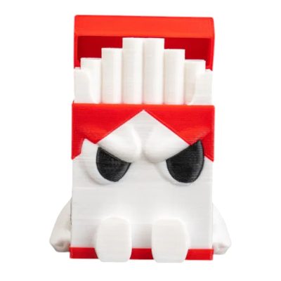 Smokey Anty Figurine – Minimalist Grumpy Character Statue for Desk or Shelf Display – Unique Collectible Gift for Teens & Adults – 3D Printed in Canada — 3D Printed Collectible by 3DCentral