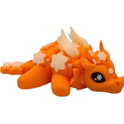 Tiny Starry Dragon Figurine – Articulated Collectible with Celestial Wings and Cute Pose – 3D Printed in Canada — 3D Printed Collectible by 3DCentral
