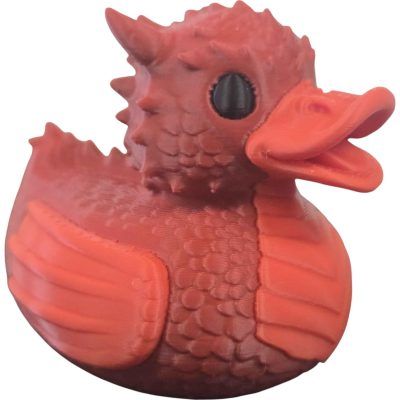 Dragon Duck Figurine – Duck-Dragon Mash‑Up – Fantasy Animal Hybrid Collectible – Red Mythical Duck Gift for Shelf, Desk or Display for Teens & Adults – 3D Printed in Canada — 3D Printed Collectible by 3DCentral