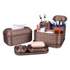 Rattan Retreat Bathroom Organizer Set – Woven Texture Vanity Storage Kit with Toothbrush Holder, Tissue Box & Soap Tray – 3D Printed in Canada — 3D Printed Collectible by 3DCentral