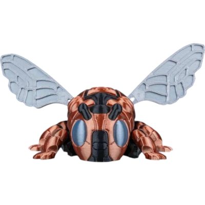 BMBL-B33 “PollenStriker” Mech Bee Figurine – Articulated Cyber Insect Fidget Collectible with Movable Legs & Wings – Desk Toy for Teens & Adults – 3D Printed in Canada — 3D Printed Collectible by 3DCentral