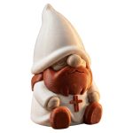 Jesus Gnome Figurine – Christian-Themed Garden Gnome with Beard and Cross, Spiritual Shelf Decor for Easter or Everyday Display