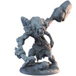 Rampaging Hill Troll Miniature with Boulder Fists