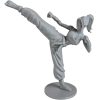 Female Kickboxer Figurine – Dynamic Martial Arts Sculpture for Collectors, Dioramas, and Desk Displays – 3D Printed in Canada — 3D Printed Collectible by 3DCentral