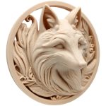 Fox Relief Sculpture Wall Art – Round Woodland Animal Décor