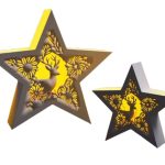 Shining Star Christmas Lantern with Reindeer Silhouette