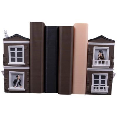 Romance in Between Bookend – Storybook Window Scene Bookshelf Organizer – Decorative Couple-Themed Book Holder – 3D Printed in Canada — 3D Printed Collectible by 3DCentral