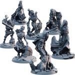 Horde of Zombies & Ghosts – Set of 7 Undead Miniatures for Fantasy Tabletop