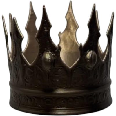 Royal Crown – Ornate Medieval-Style Crown for Decor, Display & Costume Use – 3D Printed in Canada — 3D Printed Collectible by 3DCentral
