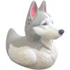 Siberian Husky Duck Figurine – Husky-Duck Hybrid with Pointed Ears & Arctic Coat – Funny Collectible Gift for Dog Lovers & Sled Dog Fans – 3D Printed in Canada — 3D Printed Collectible by 3DCentral