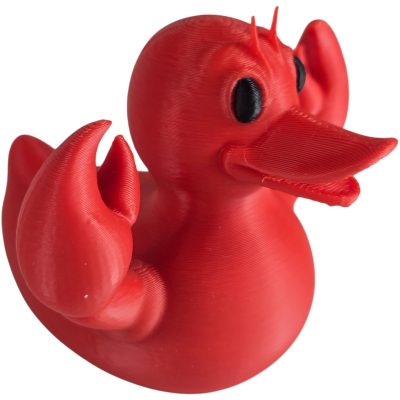 Lobster Duck Figurine - Novelty Duck Decor - Unique Collectible Hybrid Duck with Claws - Desk & Bath Duck Display - Quirky Gift for Duck Lovers - 3D Printed in Canada — 3D Printed Collectible by 3DCentral
