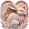 Bunny Wall Sculpture – 3D Printed Rabbit Plaque with Floral Frame for Nature-Inspired Home Décor – 3D Printed in Canada — 3D Printed Collectible by 3DCentral