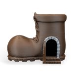 Fairy Step Inn – Boot-Shaped Fairy House Décor for Garden, Shelf, or Desk – Whimsical Collectible