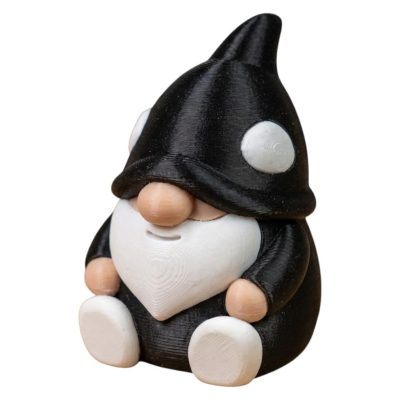 Orca Gnome Figurine – Adorable Black & White Sea-Inspired Gnome for Shelf, Desk or Garden – 3D Printed in Canada — 3D Printed Collectible by 3DCentral