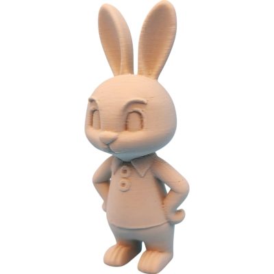 Cartoon Rabbit Figurine – Unpainted 3D Printed Bunny Model for Painting & Display – 3D Printed in Canada — 3D Printed Collectible by 3DCentral