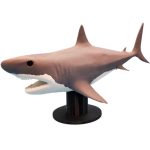 Megalodon Shark Figurine with Stand