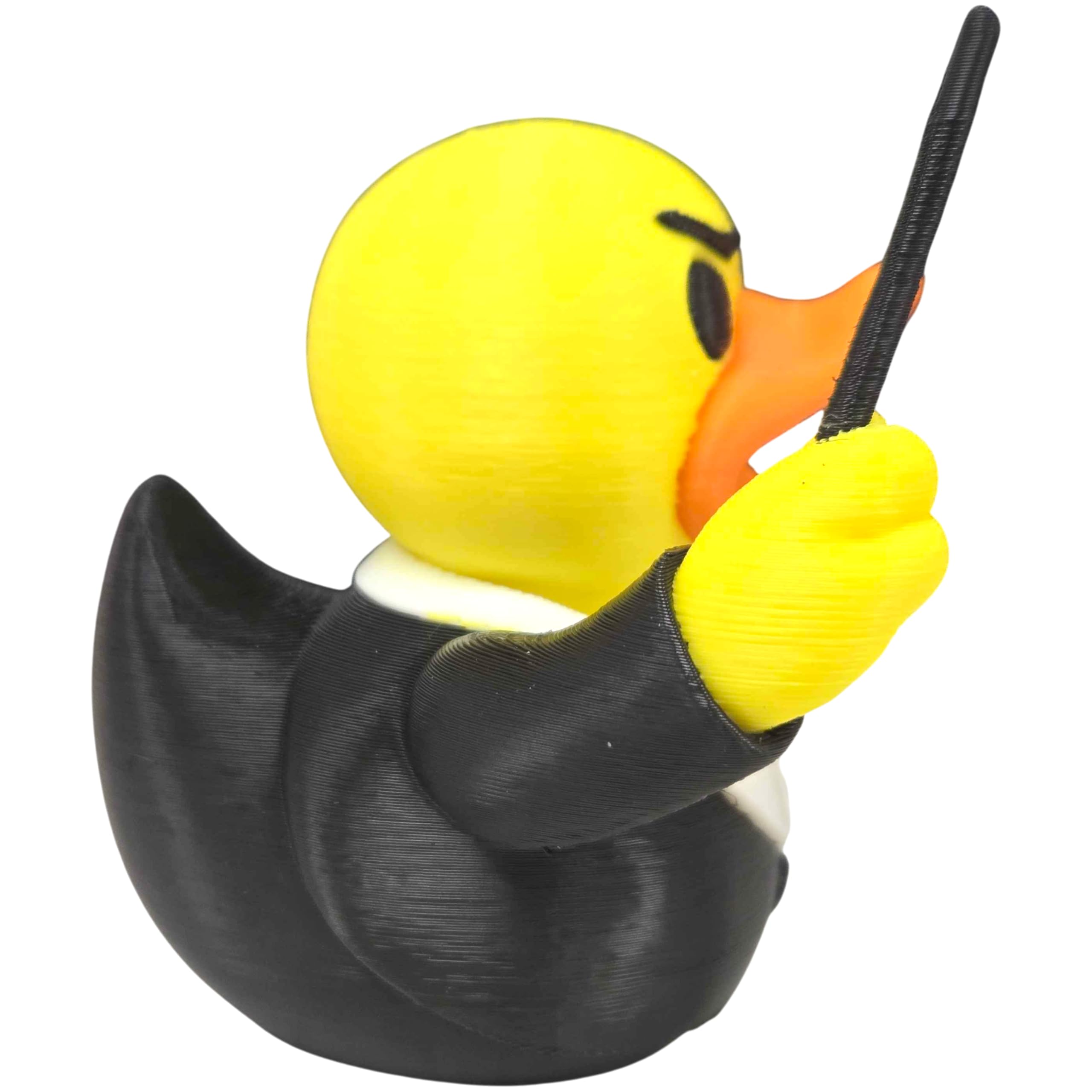Orchestra Conductor Duck Figurine – Funny Tuxedo Rubber Duck-Inspired Decor for Desk, Shelf or Gift – Quirky Music Lover Collectible – 3D Printed in Canada — 3D Printed Collectible by 3DCentral