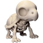 Chibi Skeleton Turtle Figurine – Cute Creepy Undead Reptile Collectible with Shell Detail for Display or Gothic Décor – 3D Printed in Canada — 3D Printed Collectible by 3DCentral