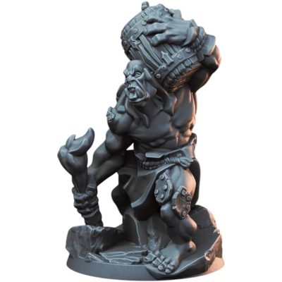 Ork Bomber Explosives Carrier Miniature for Wargaming & Painting – Fantasy Orc with Bomb Barrel for Tabletop RPG – 3D Printed in Canada — 3D Printed Collectible by 3DCentral