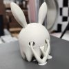 Ghost Bunny Figurine – Spooky Cute Halloween Rabbit Miniature for Display, Collecting & Painting – 3D Printed in Canada — 3D Printed Collectible by 3DCentral