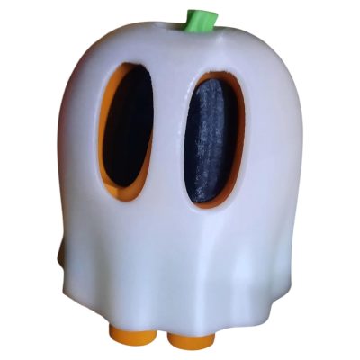 Ghost Blob Pumpkin Figurine – Cute Halloween Ghost Décor, Spooky Collectible for Desk or Shelf, Fun Fall Decoration – 3D Printed in Canada — 3D Printed Collectible by 3DCentral