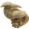 Carved Oozlum Bird Statue with Plumeria Base – Decorative Mythical Bird Figurine – DIY Paintable Fantasy Sculpture – 3D Printed in Canada — 3D Printed Collectible by 3DCentral