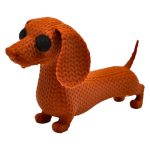 Knitted Dachshund Figurine