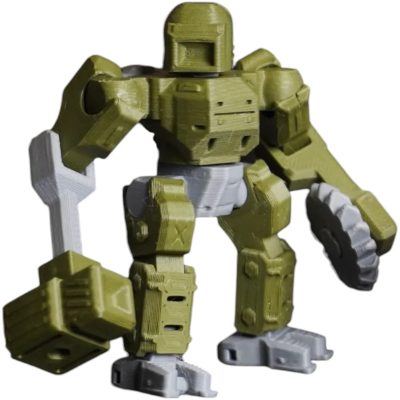 Dreadnought Mecha - Licensed KitCrafter Armored Robot Model Kit with 18 Parts – 3D Printed in Canada — 3D Printed Collectible by 3DCentral