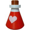 Love Potion Bottle – Heart-Labeled Fantasy Prop with Removable Cap – Romantic Desk Decor or Gift Display Piece – 3D Printed in Canada — 3D Printed Collectible by 3DCentral