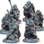 Thundershot Squad – Set of 6 Dwarf Rifleman Miniatures