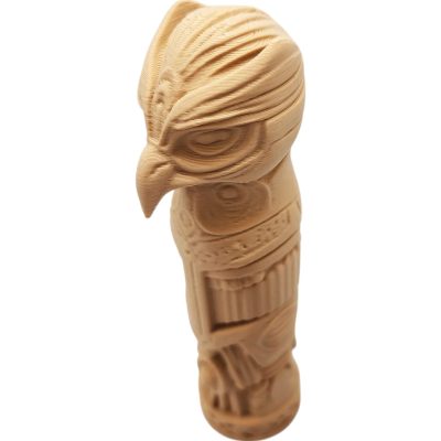Falcon Totem Pole – Tribal-Style Hawk Figurine Made with PLA Wood Filament – 3D Printed in Canada — 3D Printed Collectible by 3DCentral