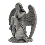 Kneeling Weeping Angel Statue – Gothic Mourning Figurine