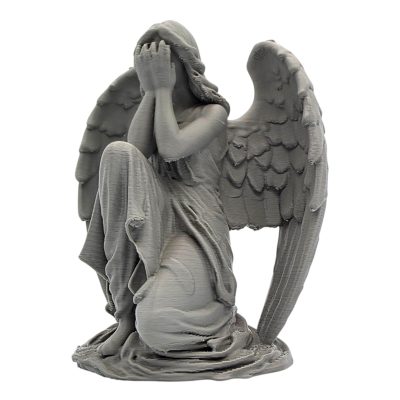 Kneeling Weeping Angel Statue – Gothic Mourning Figurine for Shelf, Desk, Altar or Memorial Display – Spiritual Décor for Horror & Fantasy Fans – 3D Printed in Canada — 3D Printed Collectible by 3DCentral