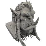 Orc Chieftain Bust – Tribal Warlord Sculpture