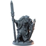 Paladin Male Miniature with Spear and Shield