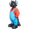 Khar’loseth “Carlos” Urban Kaiju Figurine – 3D Printed Monster in Overalls with Cap – Designer Shelf Display for Collectors, Teens & Adults – 3D Printed in Canada — 3D Printed Collectible by 3DCentral