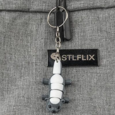 Skunk Lounge – Set of 3 Articulated Skunk Keychains with Included Chains – Collectible Animal Fidget Toys & Desk Pets – 3D Printed in Canada — 3D Printed Collectible by 3DCentral