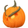 Pumpgrin Horned Pumpkin Figurine – Creepy Halloween Jack-o'-Lantern with Twisted Devil Horns – Gothic Tabletop & Mantle Décor for Haunted Displays – 3D Printed in Canada — 3D Printed Collectible by 3DCentral