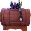 Rustic Barrel Pen Holder for Desk – Vintage Barrel-Style Organizer for Pens, Brushes, and Office Supplies – 3D Printed in Canada — 3D Printed Collectible by 3DCentral