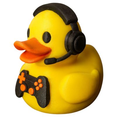 Gamer Duck Figurine with Headset and Controller – Funny Geek Desk Decor for Gamers and Streamers – Unique Gaming Gift for Teens and Adults – 3D Printed in Canada — 3D Printed Collectible by 3DCentral