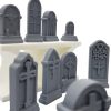 Miniature Tombstone Set – 10-Piece Graveyard Terrain Accessory for Tabletop RPGs, Dioramas & Halloween Displays – 3D Printed in Canada — 3D Printed Collectible by 3DCentral