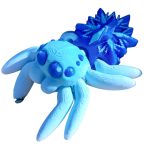 Snowflake Spider Figurine 5-Pack – Articulated Blue Spider Collectibles with Winter Crystal Back – Creepy Cute Holiday Decor for Teens & Adults